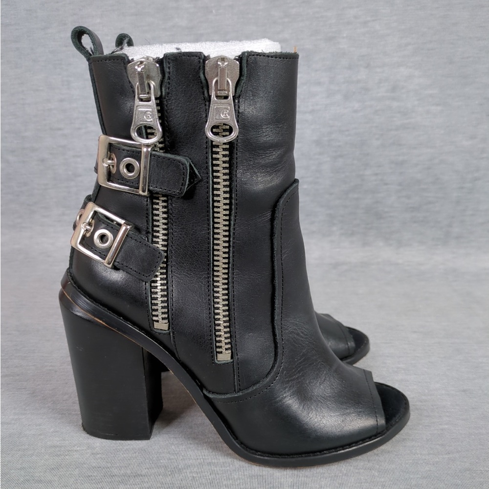 Sixtyseven Buckle Open Toe Ankle Boots